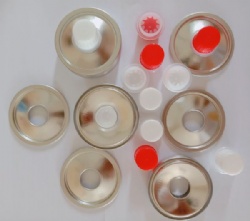 D65mm  cleanser tin can cone with plastic lid